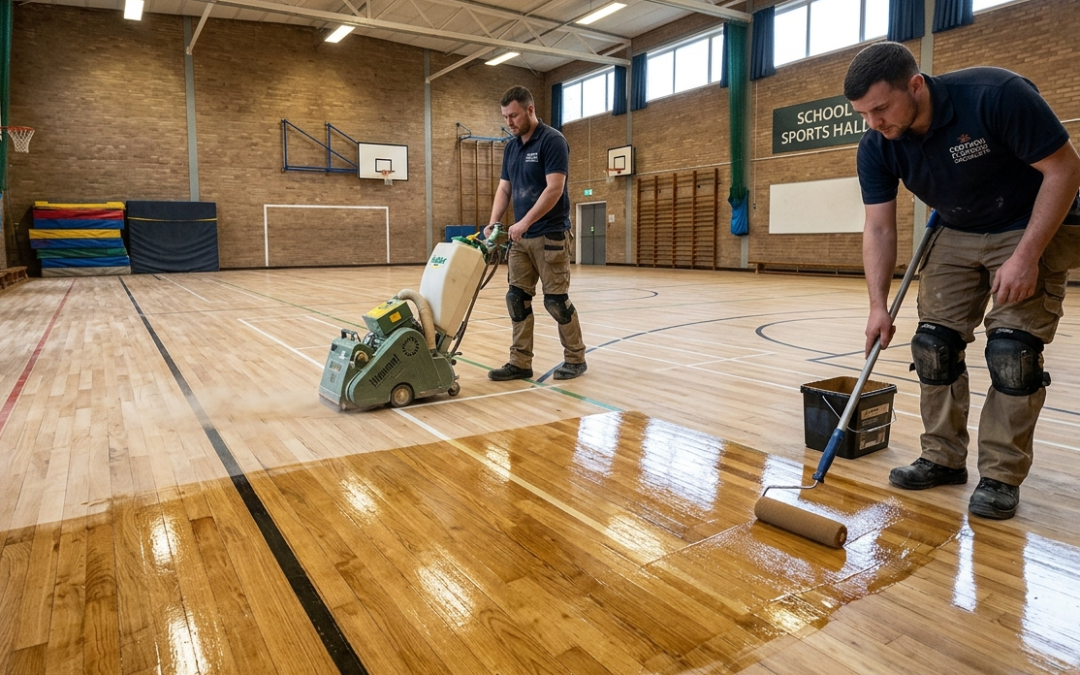 School Floor Varnishing in West Kensington W14